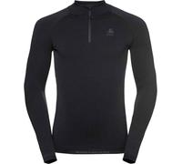 Odlo - Primo strato tecnico da uomo con collo alto e zip - BL Top Turtle Neck LS Half Zip Performance Warm Eco M Black/Graphite Grey per Uomo in Pelle - Taglia XL - Nero