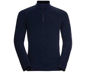 Odlo Rigi_542592, Maglia a maniche lunghe con zip Uomo, Dark Sapphire, L