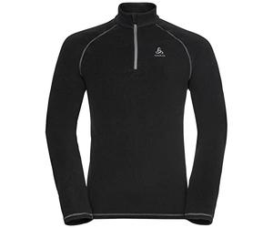 Odlo Rigi_542592, Maglia a maniche lunghe con zip Uomo, Nero, M