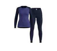 Odlo Active Warm Eco Long Sleeve Base Layer Set Blu XL Donna