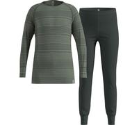 Odlo - Set di t-shirt e collant termici - Set Long Active Warm Eco Kids Urban Chic/Shadow - Taglia 140 cm - Grigio