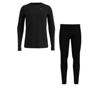 ODLO Set Long Merino 100% Warm - set intimo - uomo XL Black man Lana Merino