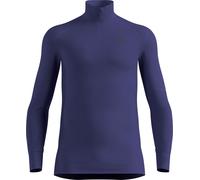 Odlo - Strato base tecnico - BL Top Turtle Neck LS Half Zip Active X-Warm Eco M Skipper Blue per Uomo - Taglia L - Viola