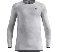 Odlo - Strato base tecnico - Odlo X POW BL Top Crew Neck LS Active Warm Printed M Silver Grey per Uomo - Taglia L - Grigio