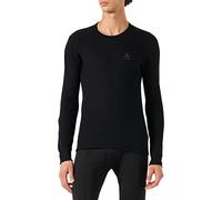Odlo Warm L/S Crew Neck, Maglia Manica Lunga Uomo, Nero, S