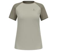 T-shirt Odlo X-Alp Trail manica corta beige verdastro donna - S