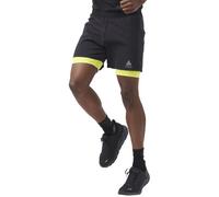 ODLO Zeroweight 5 Inch 2 in 1 - pantaloni corti running - uomo XL Black/Yellow man Recycled Materials