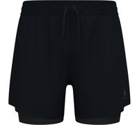 Odlo - Pantaloncini da trail/corsa 2 in 1 da uomo - Zeroweight 5 Inch 2-In-1 Short M Black per Uomo in Pelle - Taglia XL - Nero Nero XL