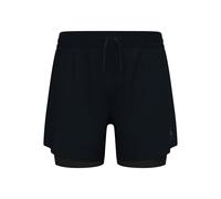 Odlo - Pantaloncini da trail/corsa 2 in 1 da uomo - Zeroweight 5 Inch 2-In-1 Short M Black per Uomo in Pelle - Taglia XL - Nero Nero XL