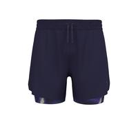 Odlo Pantaloncini da corsa da 5 pollici 2 pollici con stampa zero pantaloncini da corsa Eclipse - Blu scuro S