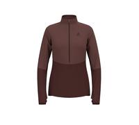ODLO Zipshirt intimo da donna Descent Ceramiwarm marrone | L