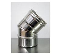 ODM Termobrico CANNA FUMARIA TUBO CURVA ACCIAIO INOX AISI 304 Monoparete 45° -TUTTE LE MISURE- (DIAMETRO ø 160)