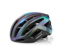 Odoland Casco de Ciclismo para Hombres y Mujeres Casco de Bicicleta Ventilaciones, con Ranura de Gafas, Resistente, Ajustable y Ligero para Ciclismo en Carretera, Montaña y Urbano, Nero Laser