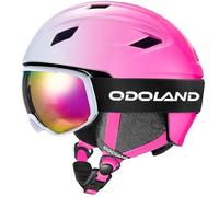 Odoland Kit di Casco Sci con Maschera Sci, Casco Snowboard per Uomo Donna Adolescenti, Casco Ski Regolabile e Occhiali Sci UV400 Proteczione, per Sport Invernali All'aperto,WPM