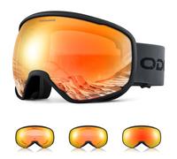 Odoland Occhiali da Sci Fotocromatici per Giornate Soleggiate e Nuvolose Anti Fog Protezione UV Occhiali da Snowboard per Uomini Donne Adulti Giovani Sci Snowboard,BR