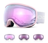 Odoland Occhiali da Sci Fotocromatici per Giornate Soleggiate e Nuvolose Anti Fog Protezione UV Occhiali da Snowboard per Uomini Donne Adulti Giovani Sci Snowboard,PP