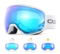 Odoland Occhiali da Sci Fotocromatici per Giornate Soleggiate e Nuvolose Anti Fog Protezione UV Occhiali da Snowboard per Uomini Donne Adulti Giovani Sci Snowboard,WL