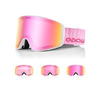 Odoland Occhiali da Sci Fotocromatici per Giornate Soleggiate e Nuvolose Maschera da Snowboard Cilindrici Antiappannamento Protezione UV400 Occhiali da Sci e Snowboard per Adulti Ragazzi Uomo Donna WP