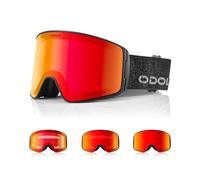 Odoland Occhiali da Sci Fotocromatici per Giornate Soleggiate e Nuvolose Maschera da Snowboard Cilindrici Antiappannamento Protezione UV400 Occhiali da Sci e Snowboard per Adulti Ragazzi Uomo Donna BR