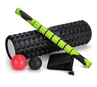 Odoland Rullo in Schiuma, Rullo da Massaggio 5 in 1, Rullo di Gommapiuma con Punti Trigger + Bastoncino per Massaggio Muscolare + Palline per Massaggio + Borsa per il Trasporto per CrossFit, Pilates