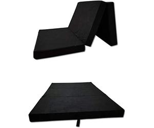 Odolplusz Materasso pieghevole compatibile con VW Caddy 3,4,5 | 3 pezzi materasso pieghevole | 120 x 200 cm | dormire in auto (nero)