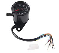 Odometro LED per moto 12 V - Doppio tachimetro universale con display di marcia e fanale posteriore - Café Racer Retro Bike