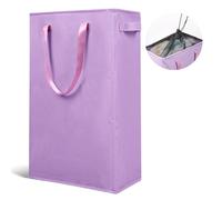 Odonata Cesto portabiancheria sottile con manici, pieghevole, 45 l (viola chiaro)