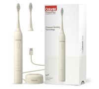 ODONTA PowerPlus - Spazzolino elettrico Sonic, batteria da 3+ settimane, ricarica wireless, 42.000 VPM, tecnologia di rilevamento della pressione, 5 modalità di spazzolatura, 2 testine, setole morbide