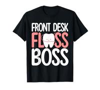 Odontoiatria Capo Carino Dente Divertente Receptionist Dentale Maglietta