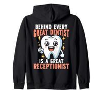 Odontoiatria Design grafico Dente carino Receptionist dentale Felpa con Cappuccio