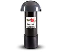 OdorHog Filtro per tubi di sfiato da 7,6 cm, in ABS nero con tappo a fungo, rimuove i problemi di odore settico e fognario all'aperto