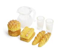 Odoria 1/12 Miniatura Brocca per Latte e Pane 6 Pezzi Accessori Casa delle Bambole Dollhouse Miniature Accessories