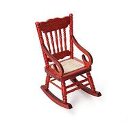 Odoria 1/12 Miniatura Sedia a Dondolo Accessori Casa Bambole, Rosso