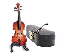 Odoria 1/6 Miniatura Violino con Supporto, Arco e Caso Strumento Musicale de Musique di Casa Delle Bambole