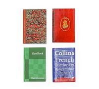 Odoria Casa delle Bambole Libri Vintage: 4 Pezzi 1/12 Scala Miniatura Quaderno Carta per Biblioteca Antico - Mini Dizionario Materiale Scolastico Ufficio Scuola Retrò