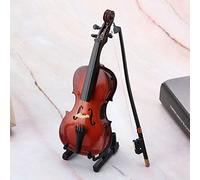 Odorkle Artigianato di Alta qualità, Arredamento Elegante, Replica Autentica del Modello di Violoncello in Miniatura con Supporto e Nera, Natale o Compleanno per Bambini e Amici Musicisti