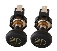 Odorkle Headlight Push Pull Switch 2 Pack Metal ABS Cart Headlight | Interruttore push pull per fari Interruttore di controllo fari per carrello in ABS in metallo da 2 pezzi Installazione