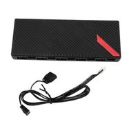 Odorkle Hub Ventola ARGB a 10 Porte con Controller di Illuminazione PC PWM a Base Magnetica 5V 3 Pin per Raffreddamento del Case del Computer