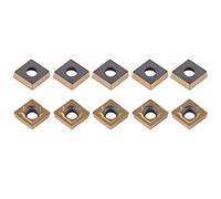 Odorkle Inserti per Fresatura Indicizzabili a Forma di Diamante Utensili per Tornitura Taglierina per Inserti in Carburo CNC 10 PZ CCMT060204-HM YBC251 per Acciaio di Semifinitura Punte in Carburo