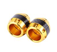 Odorkle Paracadute Anteriore in Fibra di Carbonio Coppia Oro Moto Slider | Coppia di foderi per telaio forcella anteriore in fibra di carbonio Coppia di cursori per crash moto dorati Protezione
