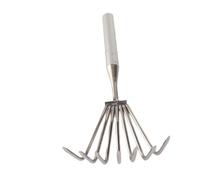 Odorkle Rastrello a Mano in Acciaio Inossidabile, Fresa Ergonomica per il Giardinaggio e la Pulizia della Spiaggia, Piccolo Attrezzo da Giardino Durevole 11,1 X 4,9 Pollici