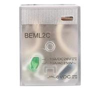 Odorkle Relè Elettromagnetico BEML2C 8 Pin 10A 250V Indicatore Luminoso Verde Contatto Argento Due Aperti Due Chiusi per Pannelli di Controllo Tecnici di Riparazione Automazione (6 VCC)