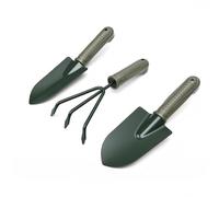 Odorkle Set di Attrezzi da Giardino, Pale Larghe e Strette con Impugnatura Ergonomica, Rastrello a 3 Punte per Piantare e Scavare in Modo Efficiente