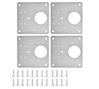 Odorkle Staffa di Rinforzo per Porta Dell'armadio, Piastra di Riparazione Cerniera in Acciaio Inossidabile, Confezione da 4 Pezzi per