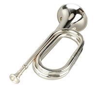 Odorkle Tromba per Principianti in Ottone Militare con di Valvole Lisce per Regalo per Orchestra Militare con Tromba di Cavalleria (SILVER)