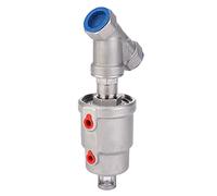 Odorkle Valvola a Sede Angolare in Acciaio Inox, Valvola Pneumatica | Connessione Filettata DN15 1/2in, Tenuta dello Stelo in PTFE, Testa del Gas Girevole a 360 Gradi, Gas Neutro o Liquido