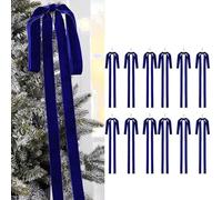 Odot 12 Pezzi Fiocchi di Natale, per Fiocco Regalo Decorazione Albero di Natale Decorazioni Festive per Ghirlanda/Casa/Finestra/Porta/Comunione (Blu Scuro,40x60cm)