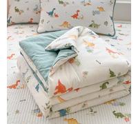 Odot 2,5 Tog Trapunta Piumino Estivo Reversibile, Trapunta Leggera Primaverile Coperta Refrigerante Morbido Lavabile per Letto Matrimoniale Una Piazza e Mezza (150 * 200cm,Dinosauro)