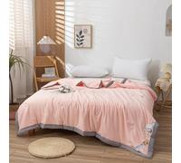 Odot 2,5 Tog Trapunta Piumino Estivo Reversibile, Trapuntino Copriletto Leggera Primaverile Coperta Trapuntatura Morbido per Letto Matrimoniale (200 * 230cm,D2 Rosa Chiaro)