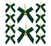 Odot 24 Piezas Lazos Navideños para Árbol Pequeño, Lazos XXL para Árbol de Navidad en Color i Rojo Decoración del Hogar para Puerta, Pared, Corona, Salón, Fiesta, Boda (LD28 Verde)